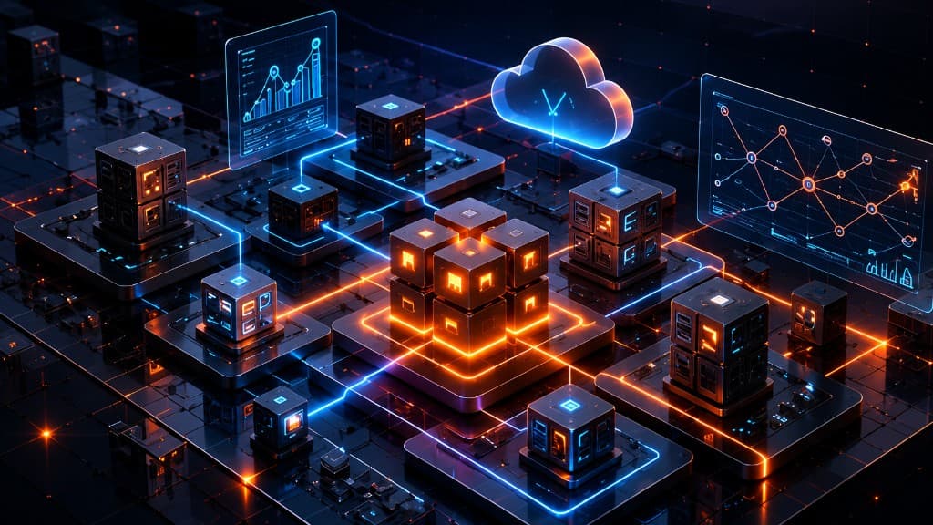 Visualization of interconnected software infrastructure with hidden and potentially forgotten active components.
